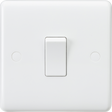 Knightsbridge 10AX 1G 1-Way Switch - Curved Edge, White
