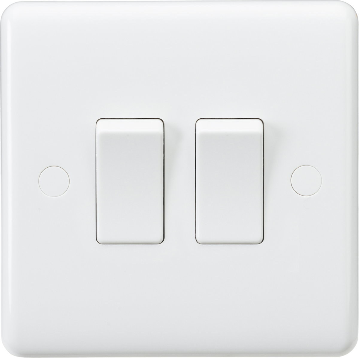 Knightsbridge Curved Edge 10AX 2G 2-Way Switch