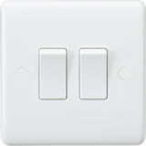 Knightsbridge Curved Edge 10AX 2G 2-Way Switch