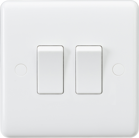 Knightsbridge Curved Edge 10AX 2G 2-Way Switch