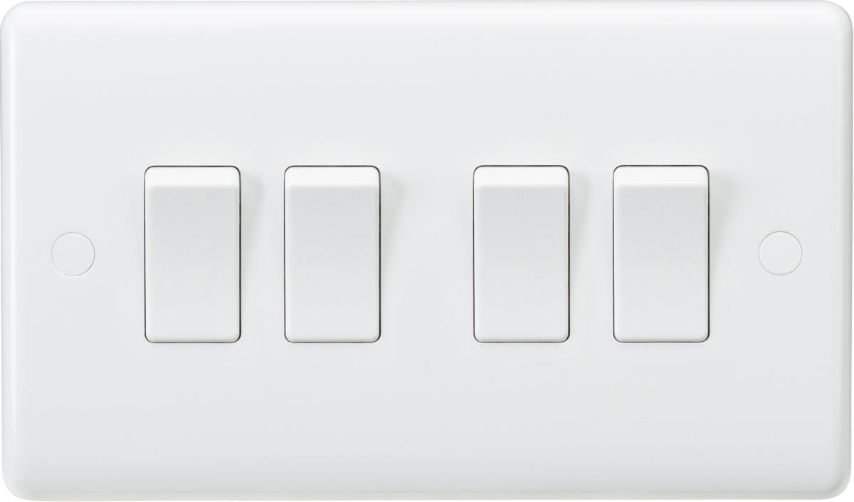 Knightsbridge Curved Edge 10AX 4G 2-Way Switch
