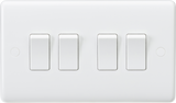 Knightsbridge Curved Edge 10AX 4G 2-Way Switch