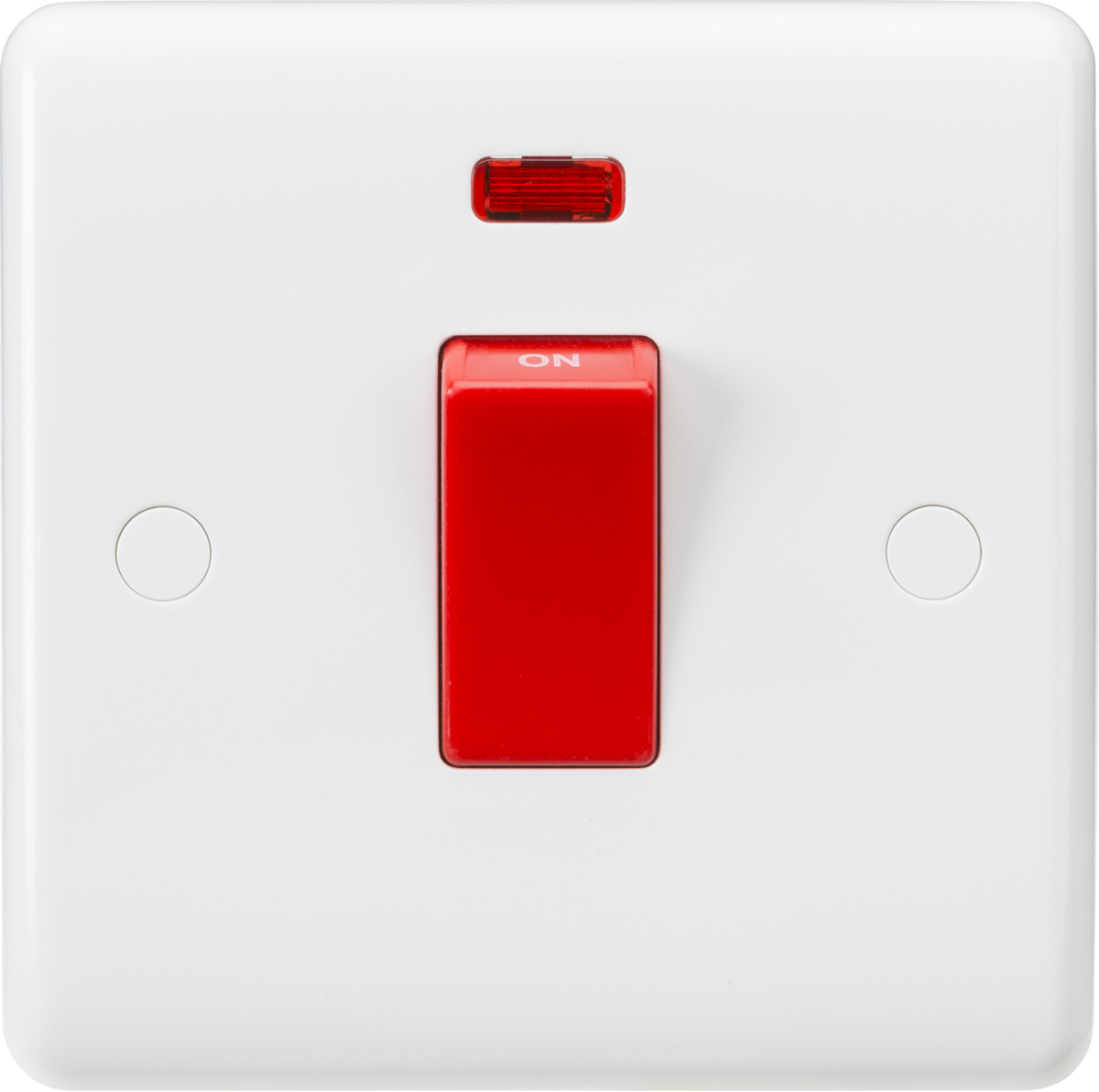 Knightsbridge 45A DP Switch with Neon Indicator - Red Rocker