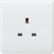 Knightsbridge Curved Edge 13A 1G Unswitched Socket