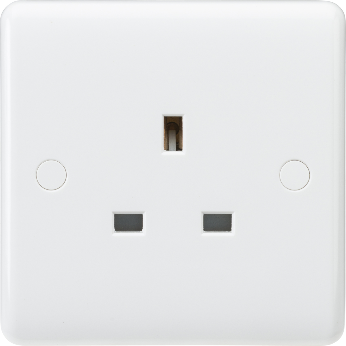 Knightsbridge Curved Edge 13A 1G Unswitched Socket