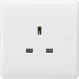 Knightsbridge Curved Edge 13A 1G Unswitched Socket