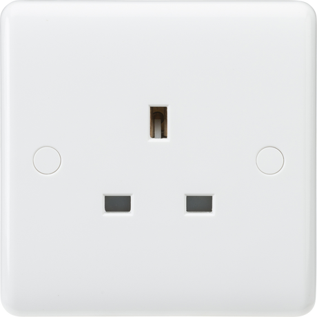 Knightsbridge Curved Edge 13A 1G Unswitched Socket