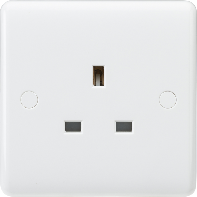 Knightsbridge Curved Edge 13A 1G Unswitched Socket