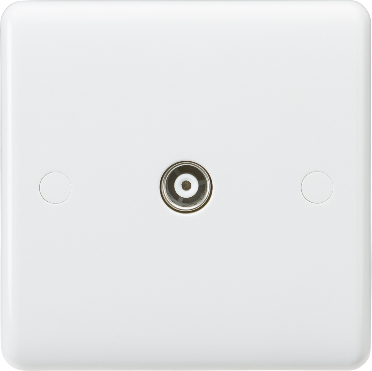 Knightsbridge TV Outlet Isolated - Coaxial Design 86mm White Finish