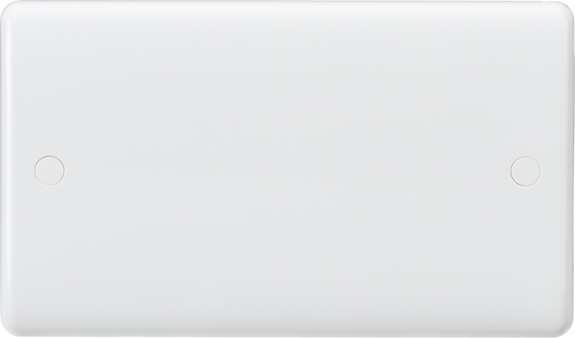 Knightsbridge 2G Blanking Plate - White - Curved Edge