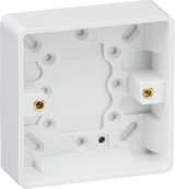 Knightsbridge Curved Edge Single 25mm Pattress Box - White