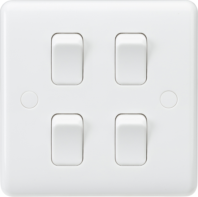 Knightsbridge 10AX 4G 2-way Switch - Anti-Microbial, On Single Plate