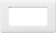 4G Modular Faceplate - White, Rounded Edges