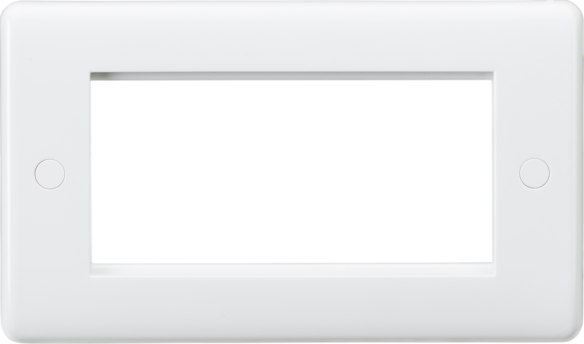4G Modular Faceplate - White, Rounded Edges