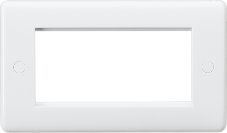 4G Modular Faceplate - White, Rounded Edges