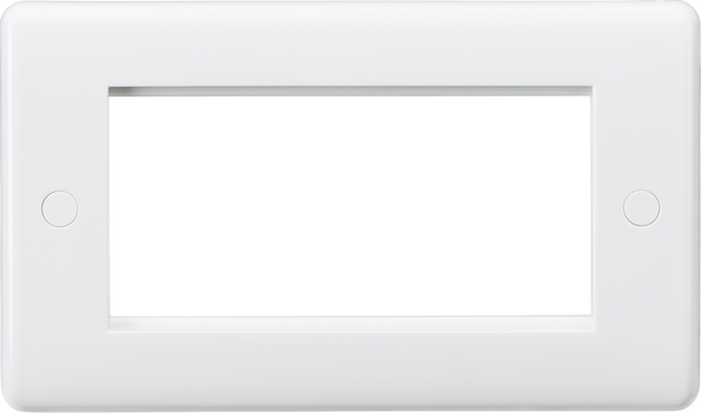 4G Modular Faceplate - White, Rounded Edges