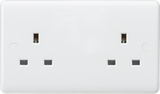 Knightsbridge 13A 2G Unswitched Socket - Curved Edge