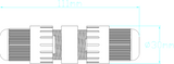 Alternate view of the DALI Control Module for the POTHB range