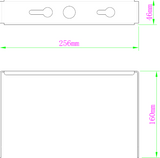 Surface Mounted Bracket for POTHB2 with dimensions