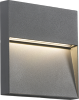 230V IP44 5W LED Square Wall/Guide Light - Grey