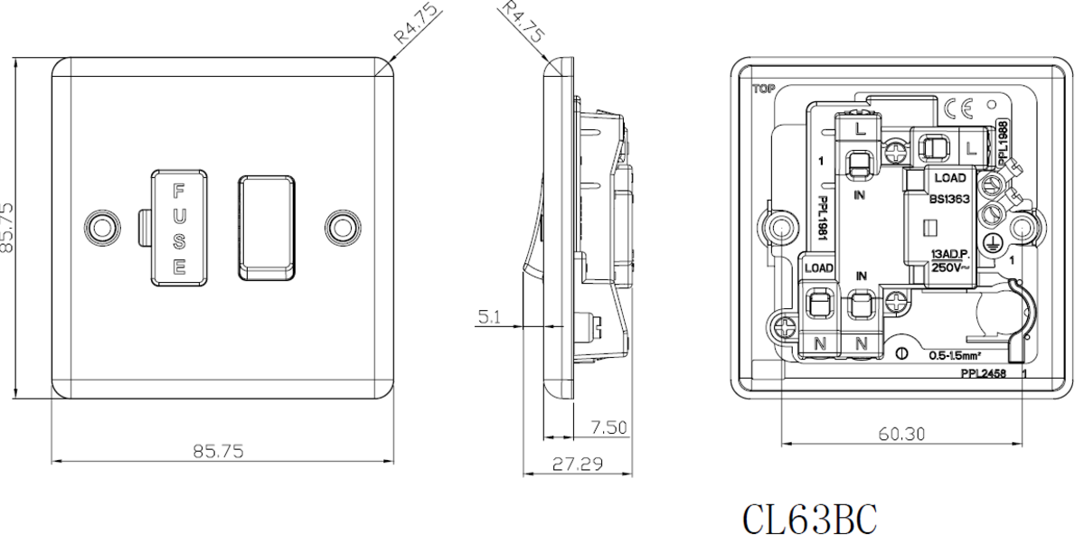 13A Switched Fused Spur Unit Image