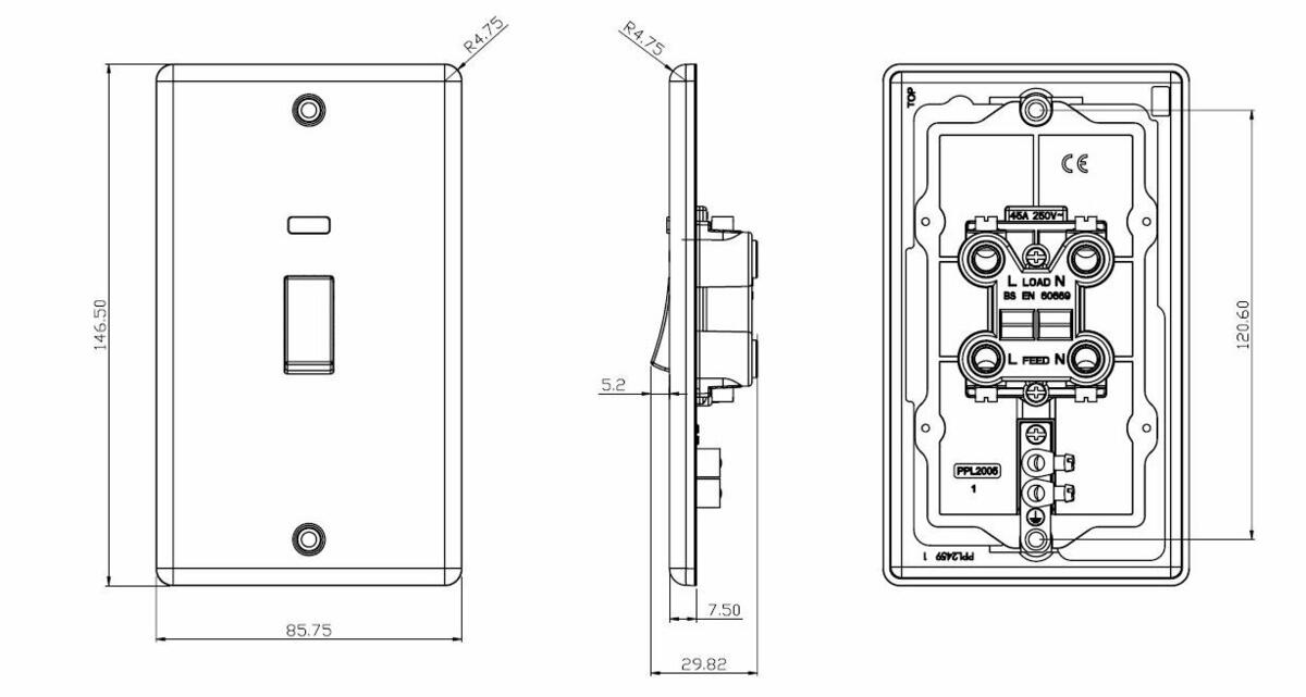 ML Accessories 45A DP Switch with Neon Image