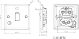 Alternative view of 20A 1G DP Switch with Neon - Matt Black