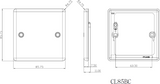 Alternate view of Matt Black 1G Blanking Plate
