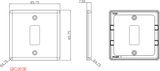 1G Rounded Edge Grid Faceplate - Matt Black