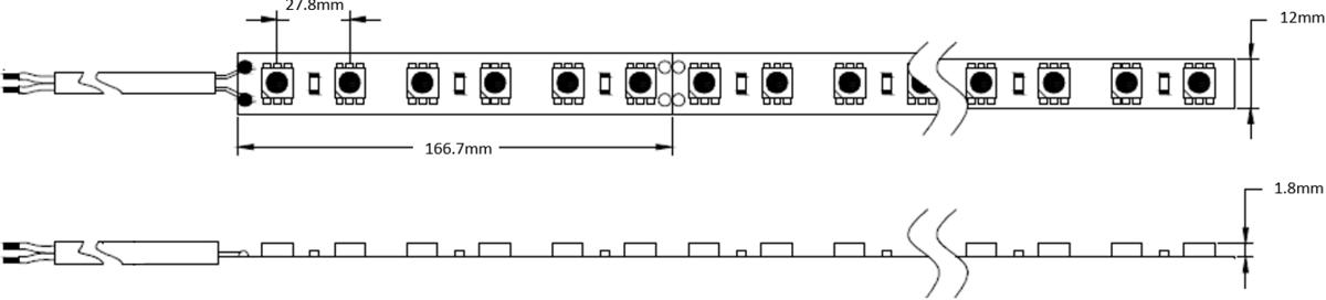 Knightsbridge 24V IP20 LED Flex RGBW installation example