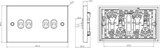 10AX 4G 2-way Toggle Switch - Antique Brass, Close-up View