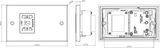 Square Edge Design Antique Brass Shaver Socket