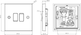 Second Image of 10AX 2G 2-way Plate Switch - Antique Brass