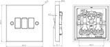 Alternate view of 10AX 3G 2-way Plate Switch - Square Edge Antique Brass