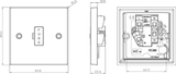 Alternative View of 13A Fused Spur Unit - Antique Brass