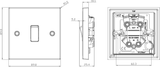 Square Edge Design 20A DP Switch - Antique Brass