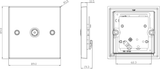 Knightsbridge Square Edge TV Outlet in Antique Brass