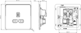 Additional Image of 13A 1G Unswitched Socket - Matt White