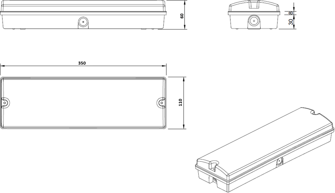 LED Emergency Bulkhead Product Image