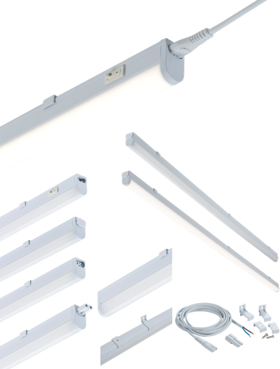 230V 13W LED Linkable Striplight - Warm White, 838mm