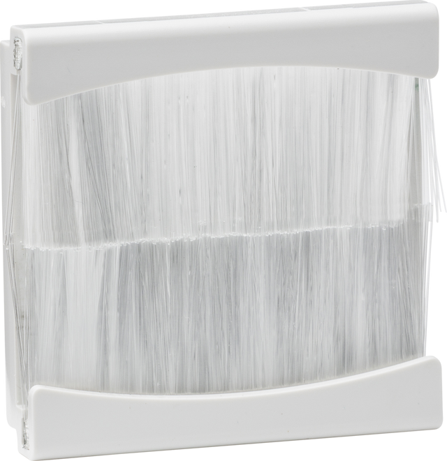 Brush Module 50 x 50mm - White, Knightsbridge Euro-Module Design