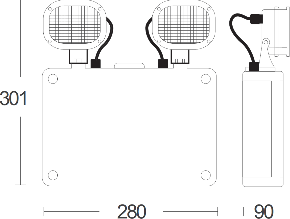 LED Emergency Twin Spotlight