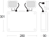 LED Emergency Twin Spotlight