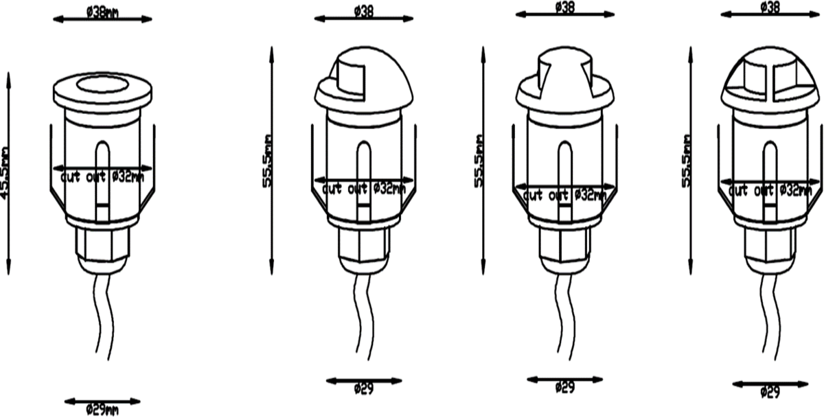 Additional view of 230V IP65 0.6W LED Mini Ground Light