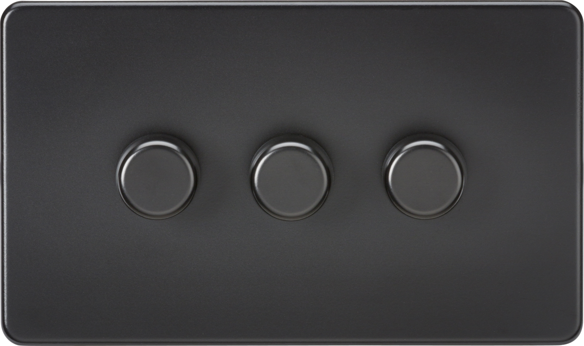 3G 2-Way Intelligent Dimmer - Matt Black by ML Accessories