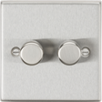Brushed Chrome 2G 2-way 10-200W Intelligent Dimmer - CS2192BC