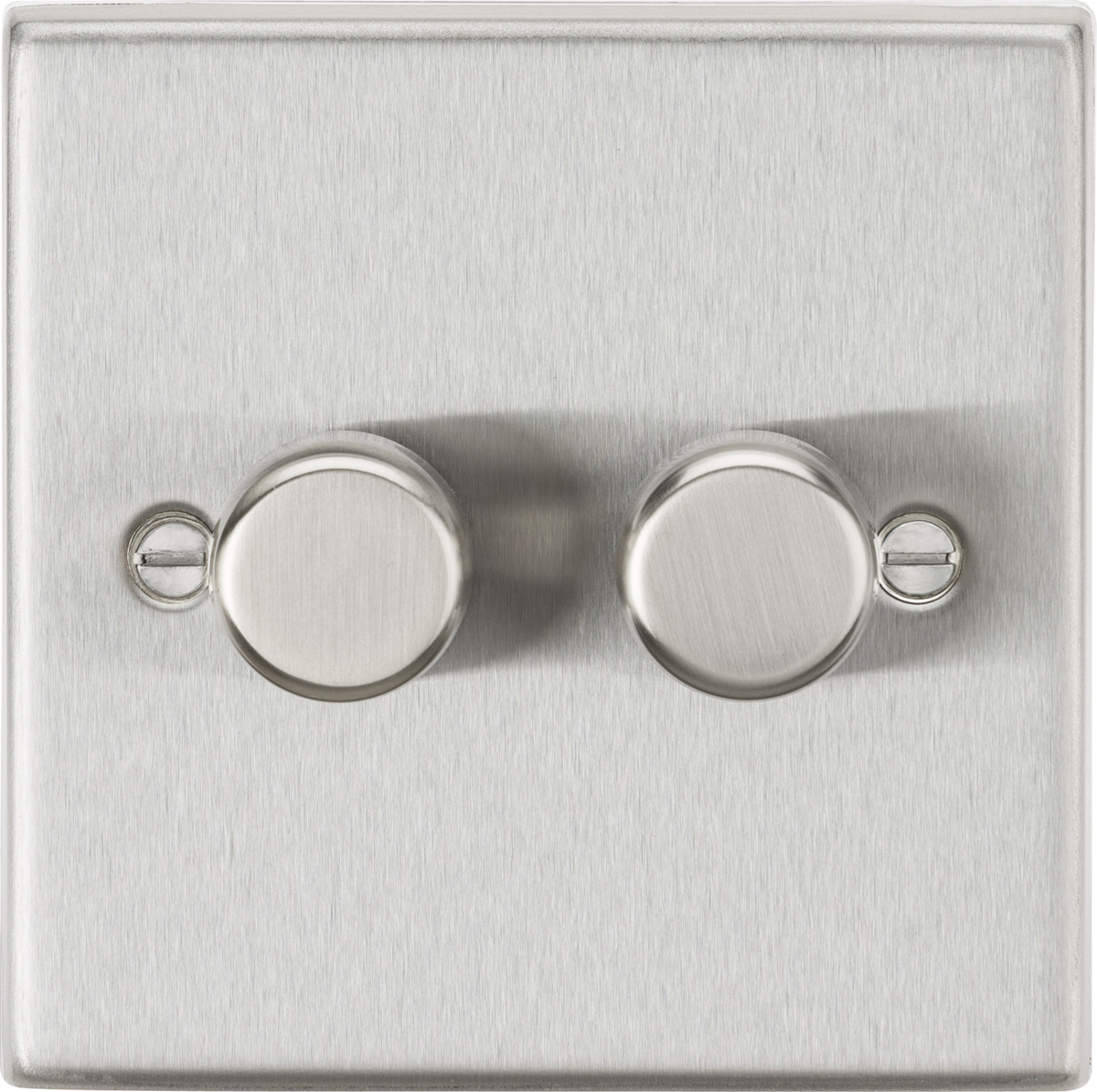 Brushed Chrome 2G 2-way 10-200W Intelligent Dimmer - CS2192BC