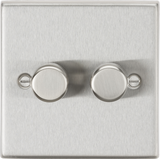 Brushed Chrome 2G 2-way 10-200W Intelligent Dimmer - CS2192BC