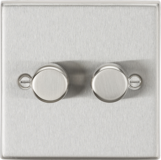 Brushed Chrome 2G 2-way 10-200W Intelligent Dimmer - CS2192BC