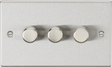 3G 2-way 10-200W LED Intelligent Dimmer - Brushed Chrome